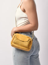 Shoulder Bag Naina Leather Pieces Yellow naina 7125569S-vue-porte
