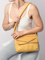 Leather Vanna Crossbody Bag Pieces Yellow vanna 17123127-vue-porte