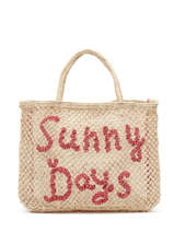 Sac Cabas "sunny Days" Format A4 Paille The jacksons Beige word bag SUNNYD