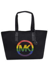 Michael Rainbow Logo Tote Bag Michael kors Black michael bag T2U01T3C