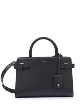 Medium Leather Emilie Handbag Le tanneur Black emily TEMI1614