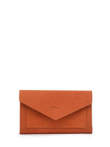 Wallet Leather Etrier Orange etincelle nubuck EETN701