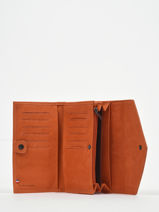 Wallet Leather Etrier Orange etincelle nubuck EETN701-vue-porte