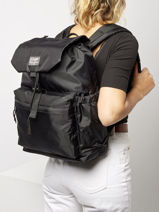 Sac  Dos Vintage Topload Superdry Noir backpack Y9110162-vue-porte