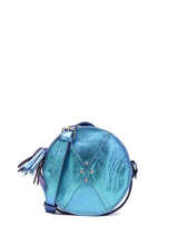 Sac Bandoulire Precieux Scarabe Cuir Paul marius Bleu scarabee PRECISCA