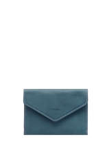 Wallet Leather Leather Etrier Blue paris EPAR054