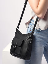 Shoulder Bag Confort Leather Hexagona Black confort 465005-vue-porte