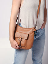 Shoulder Bag Confort Leather Hexagona Brown confort 465005-vue-porte