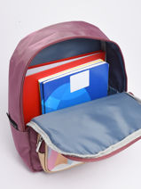 Mini Backpack Caramel et cie Pink boheme FI-vue-porte