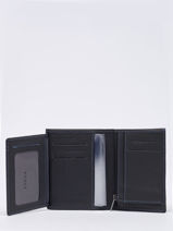 Wallet With Coin Purse Paris Leather Etrier Black paris EPAR142-vue-porte