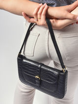 Shoulder Bag Croco Miniprix Black croco HY5403-vue-porte