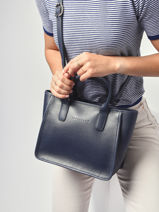 Longchamp Le foulonné Handbag Blue-vue-porte