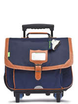 Wheeled Schoolbag 2 Compartments Tann's Blue fantaisie garcon - 22-42111