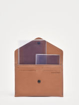 Wallet Leather Leather Etrier Brown paris EPAR054-vue-porte