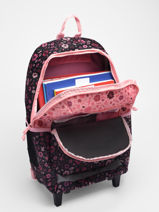 1 Compartment  Wheeled Schoolbag Rip curl Black ditsy LBPTS1DT-vue-porte