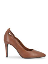Stiletto Heel Pumps In Leather Tamaris Brown women 29