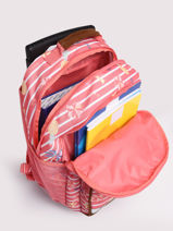 2-compartment  Wheeled Schoolbag Roxy Pink kids RLBP3054-vue-porte