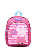 1 Compartment  Backpack Peppa pig Pink happy 8528