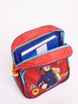 1 Compartment  Backpack Sam le pompier Red hero 2179-vue-porte