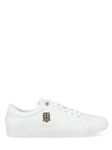 Sneakers Th Hardware Logo In Leather Tommy hilfiger White women 6523YBR