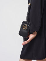 Leather Roxane Crossbody Bag Lancel Black roxane A12079-vue-porte