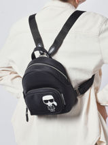Nylon Mini Backpack K/ikonik Karl lagerfeld Black k ikonic 220W3056-vue-porte