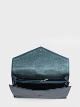 Continental Wallet Leather Leather Etrier Blue etincelle irisee EETI904-vue-porte