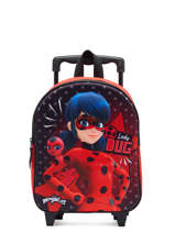 1 Compartment  Wheeled Schoolbag Miraculous Red around town 2594