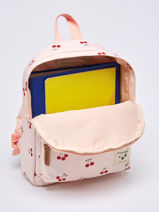1 Compartment Backpack Kidzroom Pink secret garden 2479-vue-porte