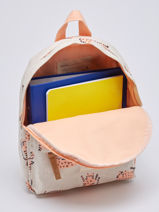 1 Compartment  Backpack Kidzroom White stories 2445-vue-porte