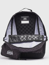 Backpack With Free Pencil Case Vans Black backpack VN0A5FOK-vue-porte