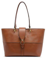 Leather Tote Bag Equilibre Etrier Brown equilibre EEQU013M
