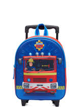 1 Compartment  Wheeled Schoolbag Sam le pompier Red hero 9448