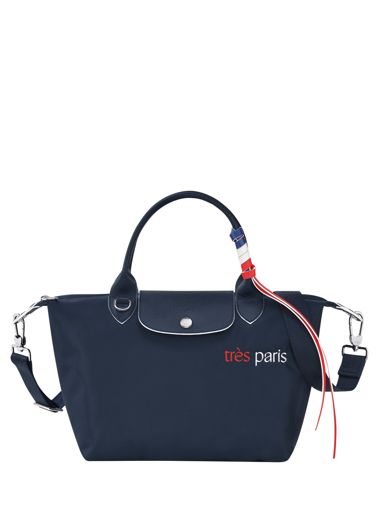 Longchamp Le pliage trÈs paris Handbag Blue-vue-porte