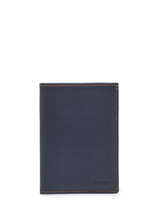 Wallet With Coin Purse Paris Leather Etrier Blue paris EPAR442
