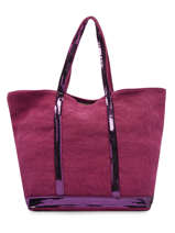 Medium ++ Cabas Tote Bag Linnen Sequins Vanessa bruno Violet cabas lin 31V40315