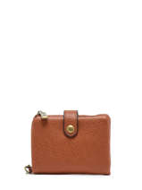 Coin Purse With Card Holder Soft Mandoline Brown soft 376
