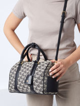 Leather Kaden Bowling Bag With Logo Print Lauren ralph lauren Black kaden 31867178-vue-porte