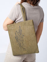 Shoulder Bag Lilas Cork Woomen Green lilas WLILA06-vue-porte