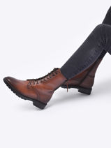 Boots In Leather Tamaris Brown women 29-vue-porte