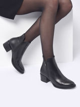 Boots In Leather Tamaris Black women 29-vue-porte