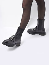 Boots In Leather Mjus Black women P31204-vue-porte
