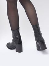 Boots In Leather Mjus Black women T01206-vue-porte