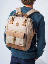 Customisable Backpack Adventurer Medium Cabaia Beige adventurer BAGS-vue-porte