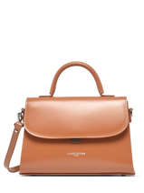 Sac Bandouli�re M Suave Cuir Lancaster Marron suave even 17