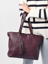 A4 Size  Shoulder Bag Soft Miniprix Violet soft MD1306-vue-porte