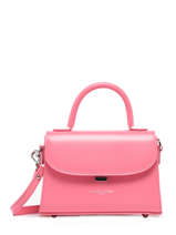 Small Leather Suave Crossbody Bag Lancaster Pink suave even 16