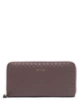 Wallet Leather Etrier Violet tradition EHER91
