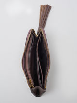 Wallet Leather Etrier Violet tradition EHER97-vue-porte