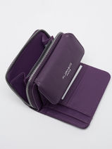 Compact Zip Wallet Classic Miniprix Violet grained H6012-vue-porte